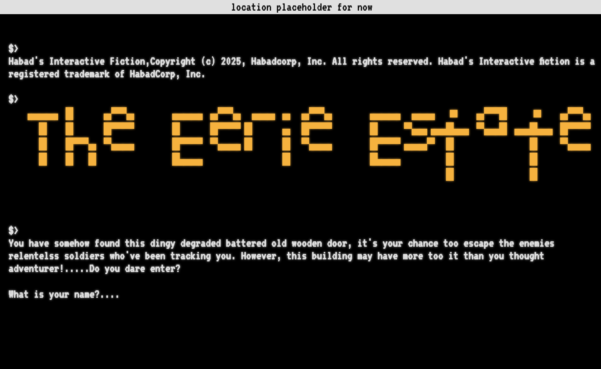 Interactive fiction!